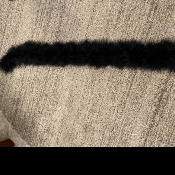 100% fur- Scarf-Fur- 100% ostrich feathers, plumes, stole, boa, collar, black - Picture 4 of 11